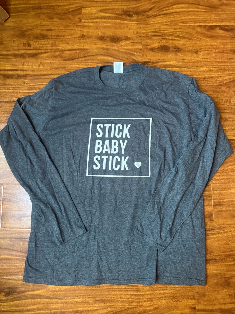 Stick Baby Stick Long Sleeve Womens Top - Gray